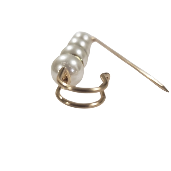 ELEGANT FAUX PEARL/ RHINESTONE RING /KAFTAN/JEAN/SWEATER/SHAW PIN - Picture 5 of 9